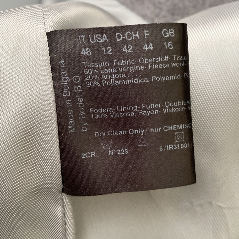Cinzia Rocca Grey Wool Size 12 Coat - Picture 5 of 7